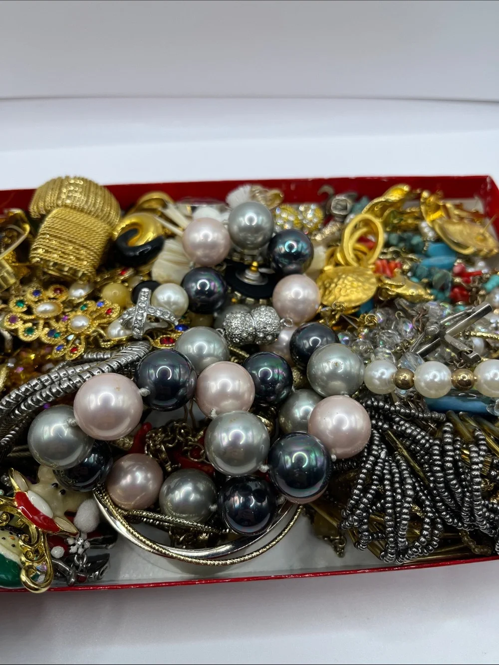 Jewelry Lot Gold Tone Mixed Craft Junk Wearable Harvest Resell